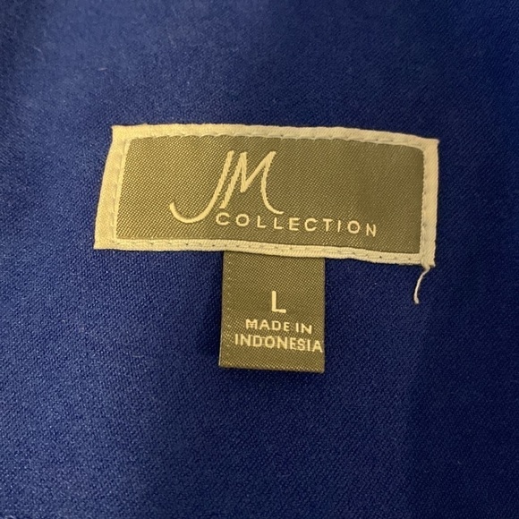 JM Collection blue 3/4 sleeve jacket. - Picture 6 of 6